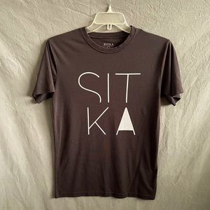 SITKA - Mens Crew Neck Black T-Shirt - Size Small